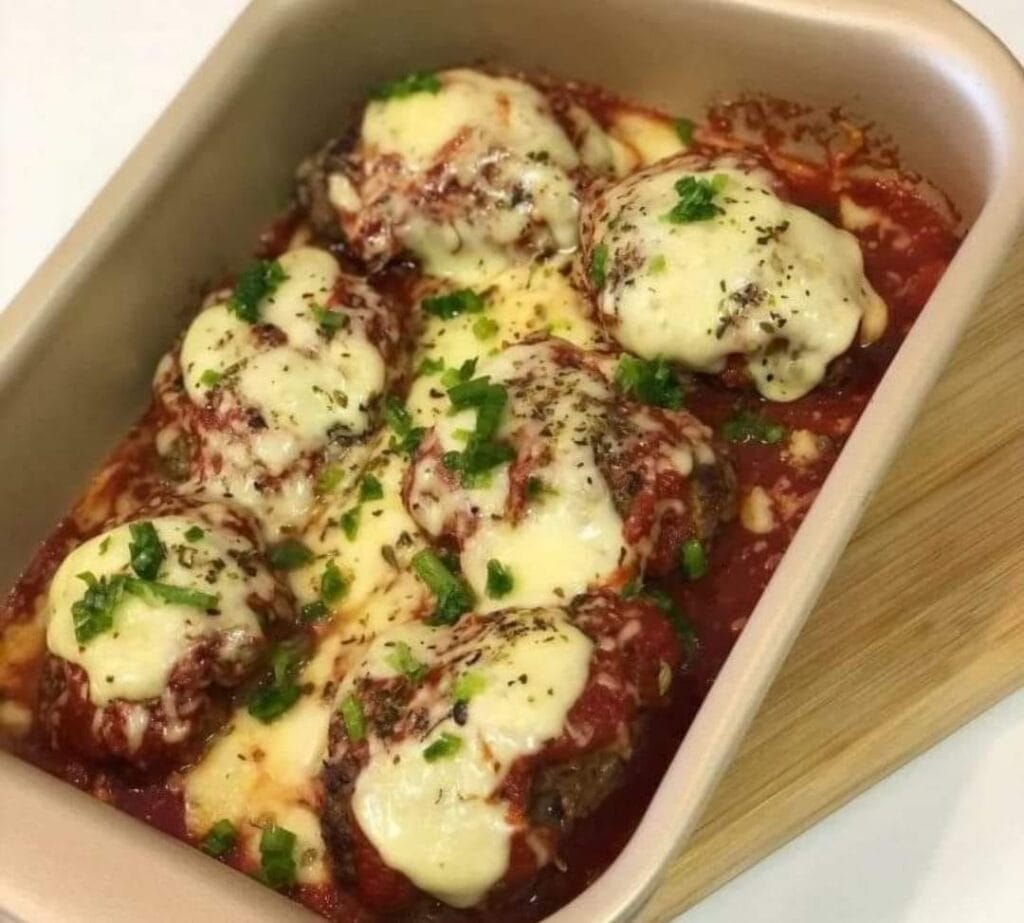 Bife de carne moída à parmegiana