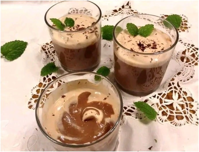 Mousse de Chocolate e Café com Queijo Quark