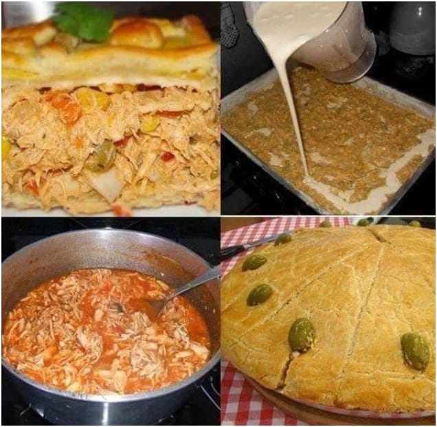 Torta Salgada Cremosa de Frango